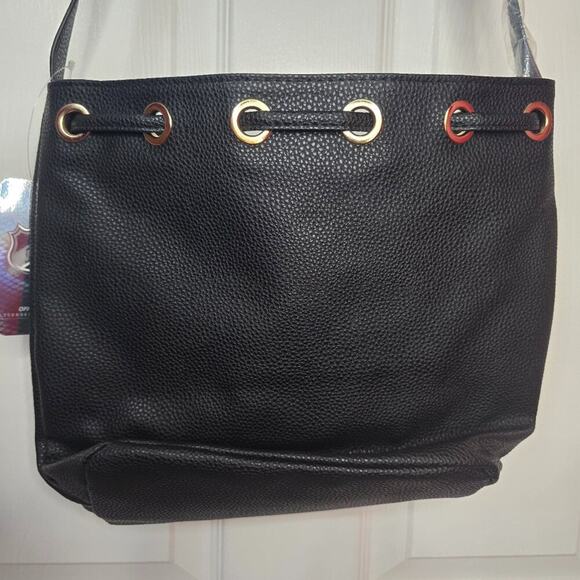 NHL Foco Pittsburgh Penguins Marbled Leather Cross Body Purse - Picture 2 of 7